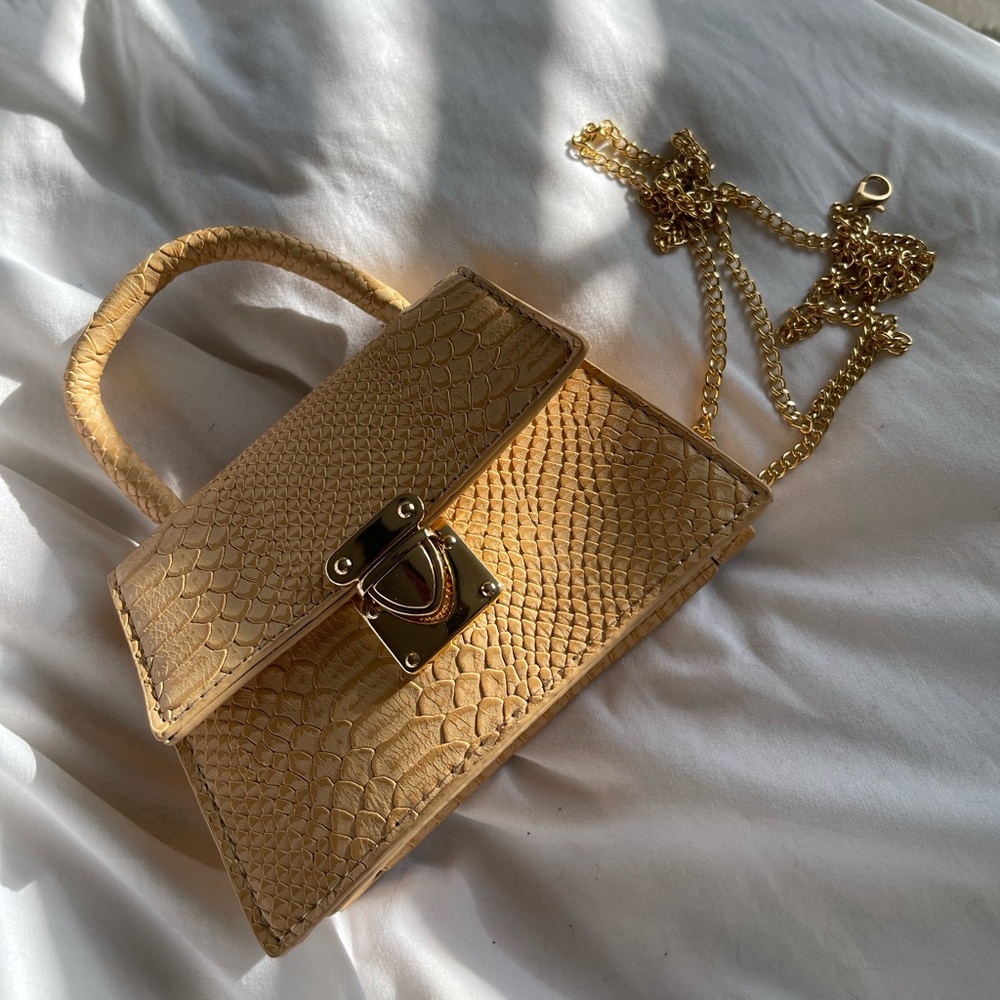 High Yellow Croc Mini Bag